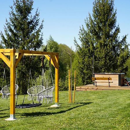 Domek Z Kominkiem Nad Jeziorem Z Jacuzzi Ogrodowym Sumowo  Exterior foto