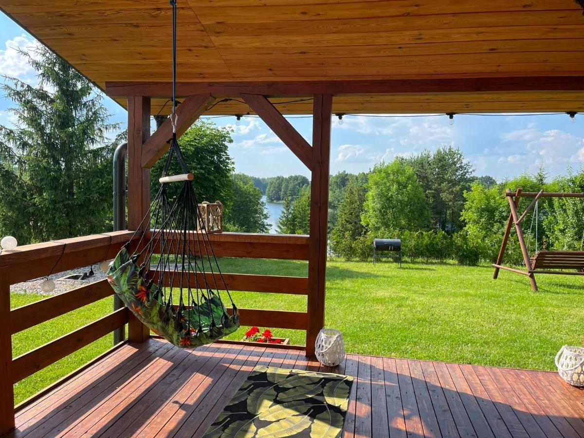 Domek Z Kominkiem Nad Jeziorem Z Jacuzzi Ogrodowym Sumowo  Exterior foto